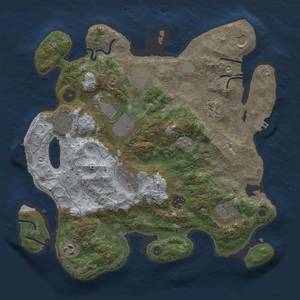 Thumbnail Rust Map: Procedural Map, Size: 3500, Seed: 1653600643, 19 Monuments