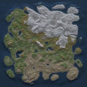 Thumbnail Rust Map: Procedural Map, Size: 4500, Seed: 1798179244, 16 Monuments