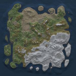 Thumbnail Rust Map: Procedural Map, Size: 4500, Seed: 1711, 19 Monuments