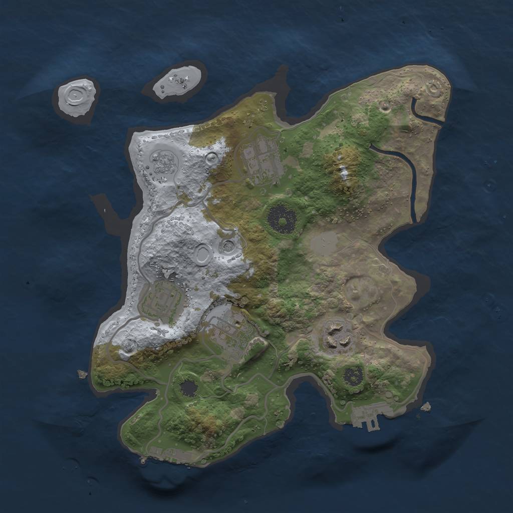 Rust Map: Procedural Map, Size: 2650, Seed: 7834100, 13 Monuments