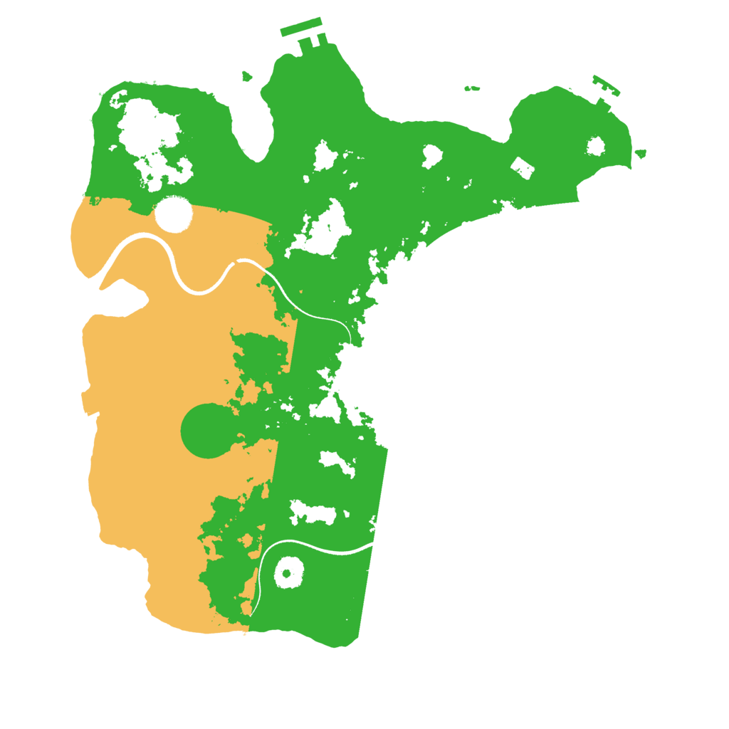 Biome Rust Map: Procedural Map, Size: 3500, Seed: 58942388