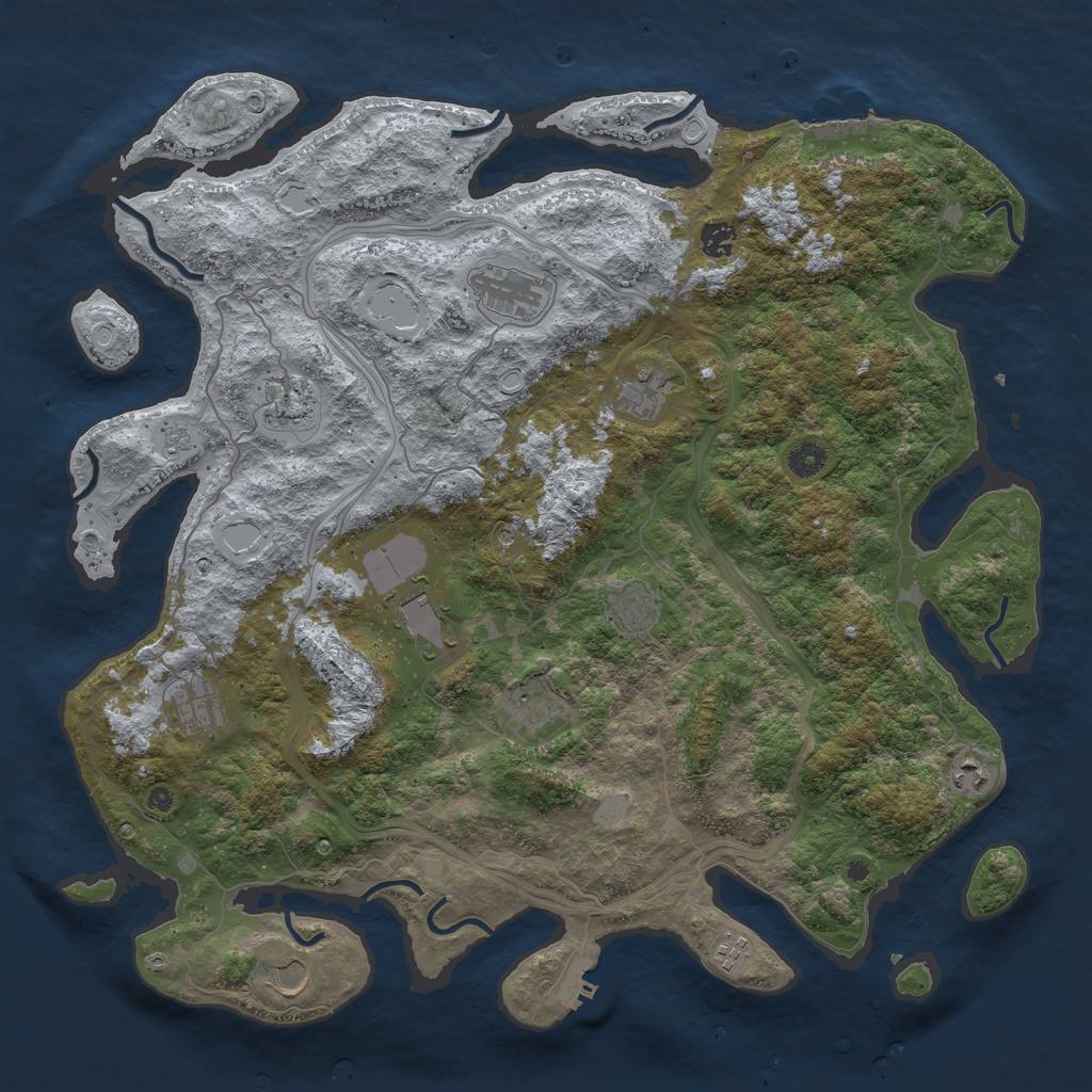 Rust Map: Procedural Map, Size: 4500, Seed: 19679294, 20 Monuments