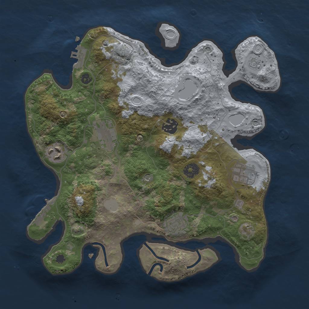 Rust Map: Procedural Map, Size: 3000, Seed: 1484189215, 14 Monuments