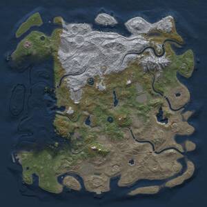Thumbnail Rust Map: Procedural Map, Size: 5000, Seed: 1885673, 17 Monuments