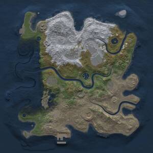 Thumbnail Rust Map: Procedural Map, Size: 3500, Seed: 891288561, 15 Monuments