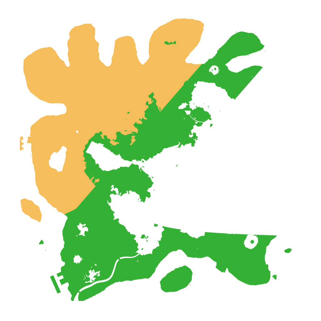 Biome Rust Map: Procedural Map, Size: 3500, Seed: 64588889