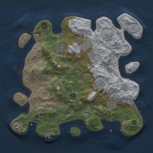 Thumbnail Rust Map: Procedural Map, Size: 3500, Seed: 198273, 17 Monuments