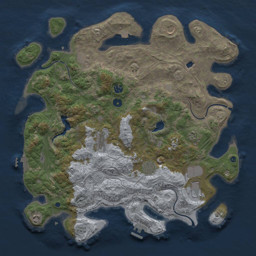 Rust Map: Procedural Map, Size: 4250, Seed: 430616823, 15 Monuments