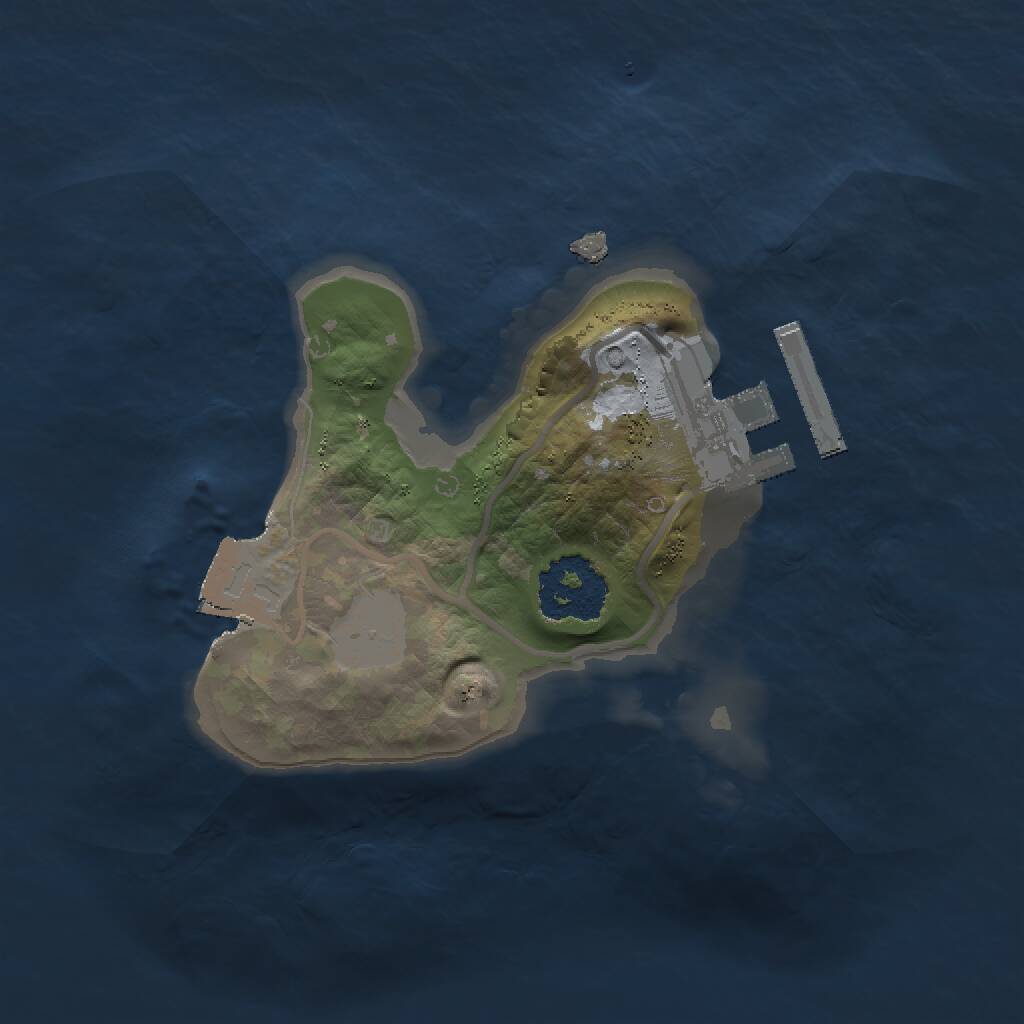Rust Map: Procedural Map, Size: 1500, Seed: 1843652623, 2 Monuments