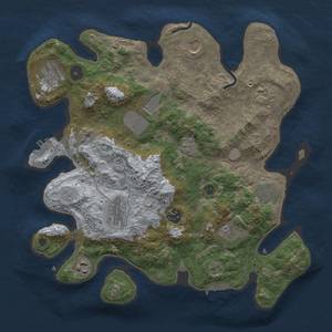 Thumbnail Rust Map: Procedural Map, Size: 3500, Seed: 23840841, 19 Monuments