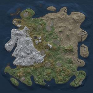 Thumbnail Rust Map: Procedural Map, Size: 4500, Seed: 50001, 20 Monuments