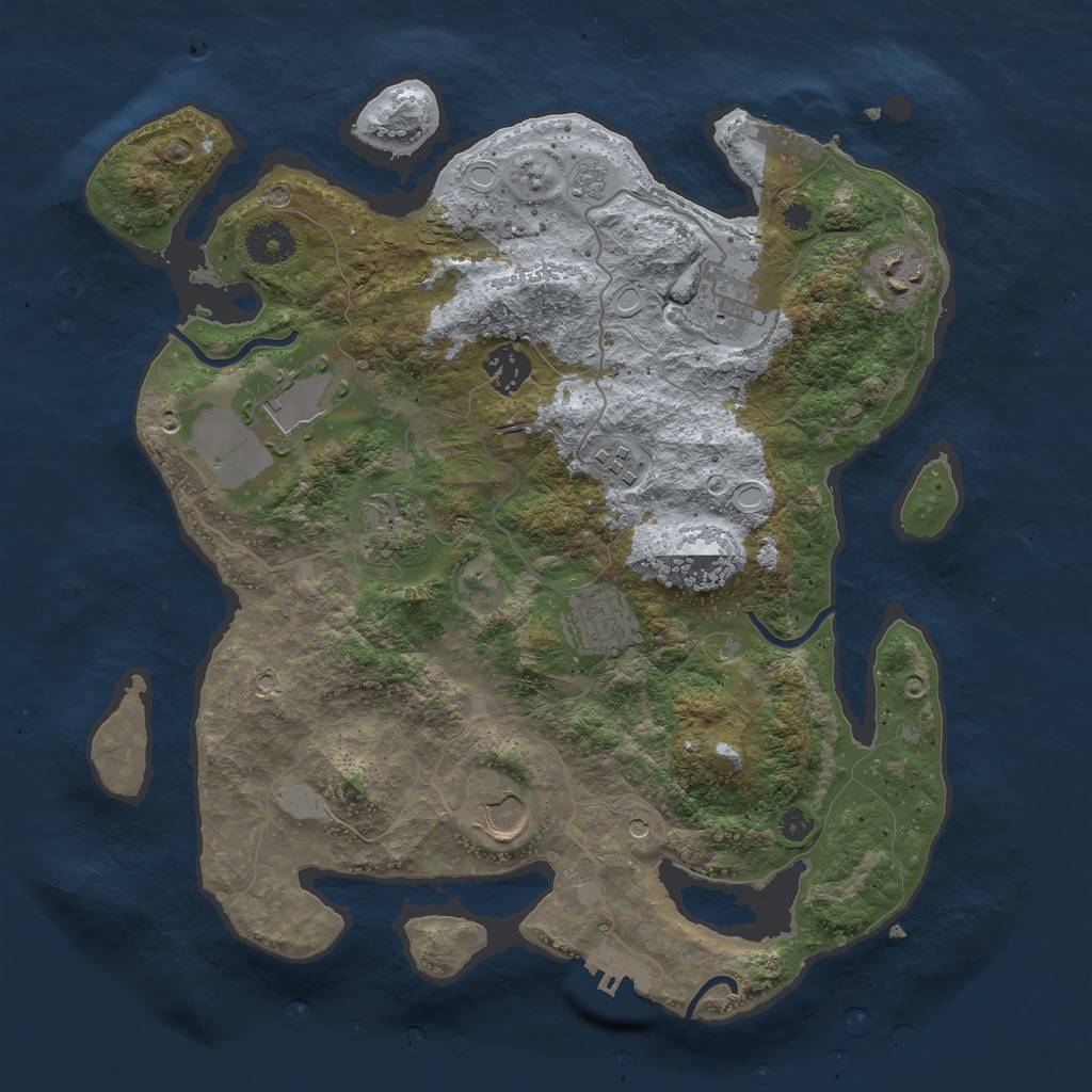 Rust Map: Procedural Map, Size: 3500, Seed: 20221118, 17 Monuments