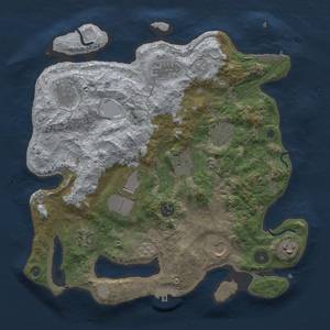 Thumbnail Rust Map: Procedural Map, Size: 3500, Seed: 788339288, 19 Monuments