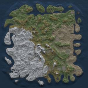 Thumbnail Rust Map: Procedural Map, Size: 5000, Seed: 1623334810, 20 Monuments