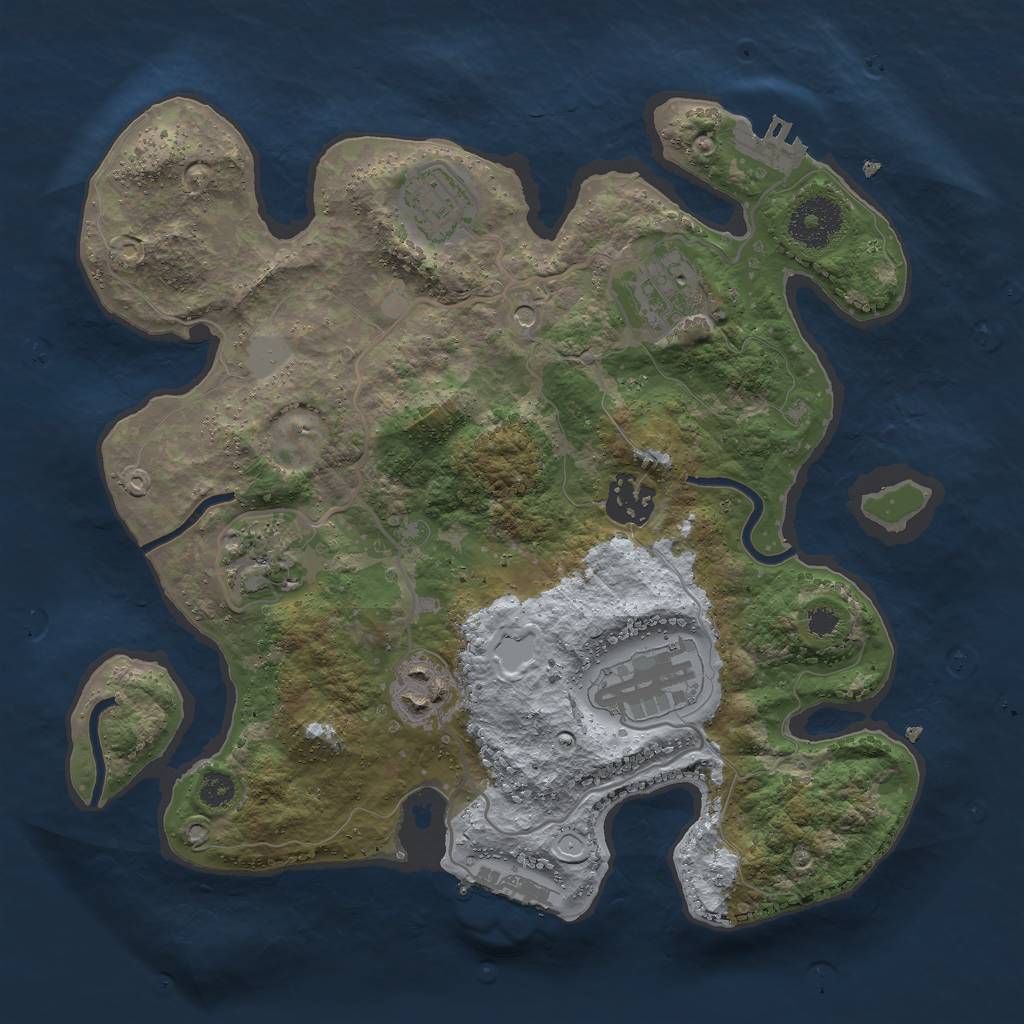 Rust Map: Procedural Map, Size: 3000, Seed: 2002303021, 14 Monuments