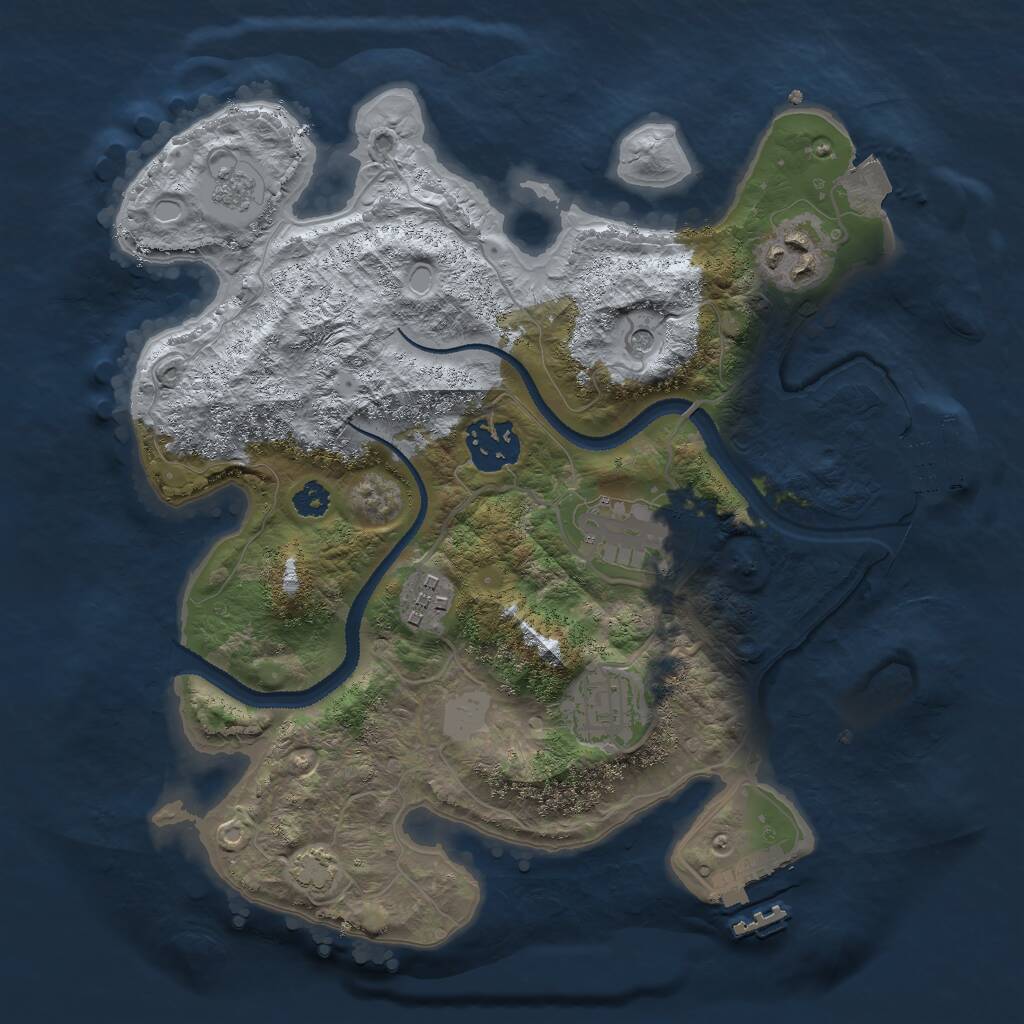 Rust Map: Procedural Map, Size: 2873, Seed: 2985, 11 Monuments