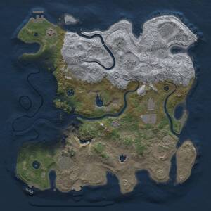 Thumbnail Rust Map: Procedural Map, Size: 4000, Seed: 758116806, 15 Monuments