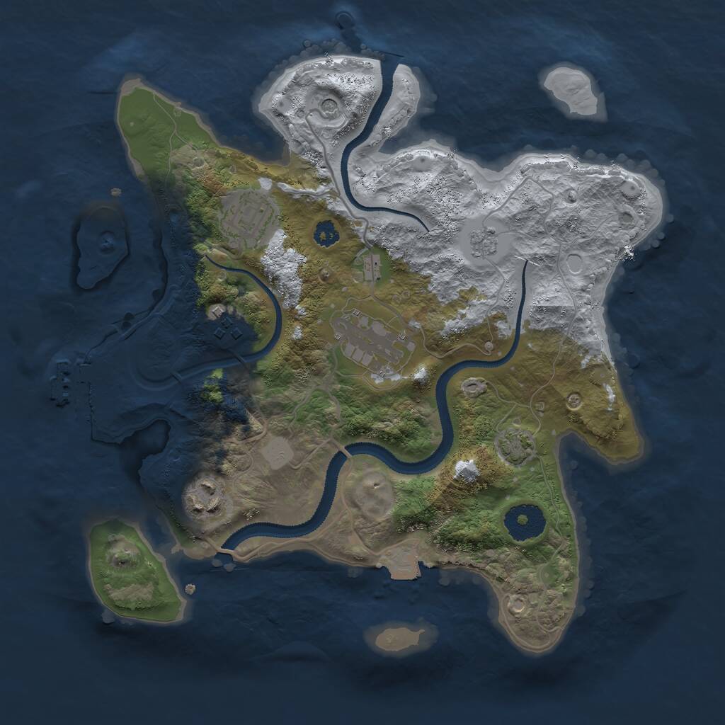 Rust Map: Procedural Map, Size: 2840, Seed: 866104654, 9 Monuments