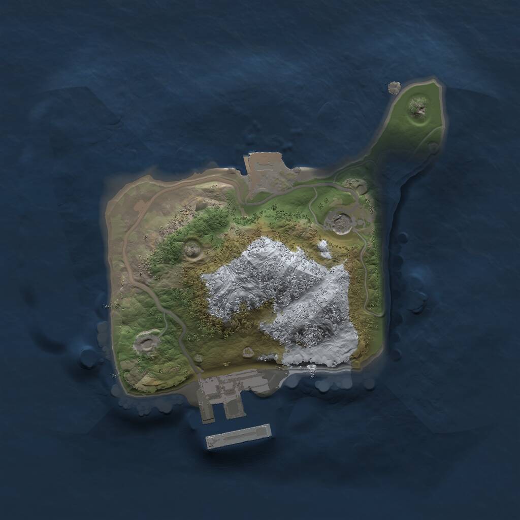 Rust Map: Procedural Map, Size: 1600, Seed: 39431, 3 Monuments