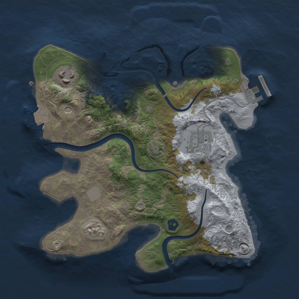 Rust Map: Procedural Map, Size: 2600, Seed: 68793, 6 Monuments