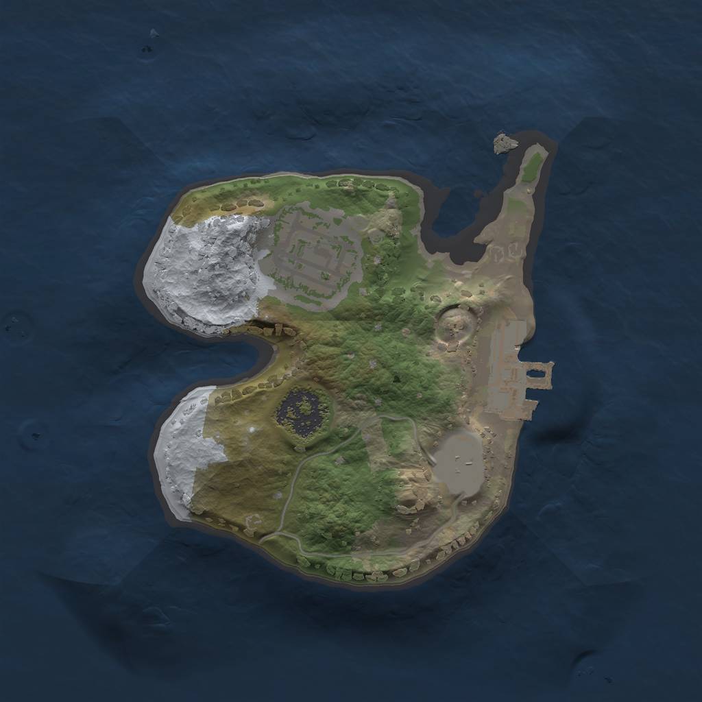 Rust Map: Procedural Map, Size: 1550, Seed: 323415678, 6 Monuments