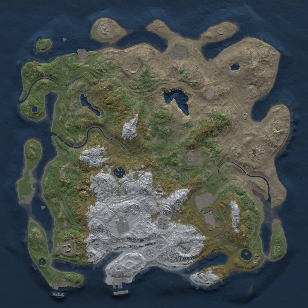 Rust Map: Procedural Map, Size: 4250, Seed: 1172, 15 Monuments
