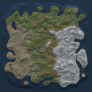 Thumbnail Rust Map: Procedural Map, Size: 4500, Seed: 154484539, 19 Monuments