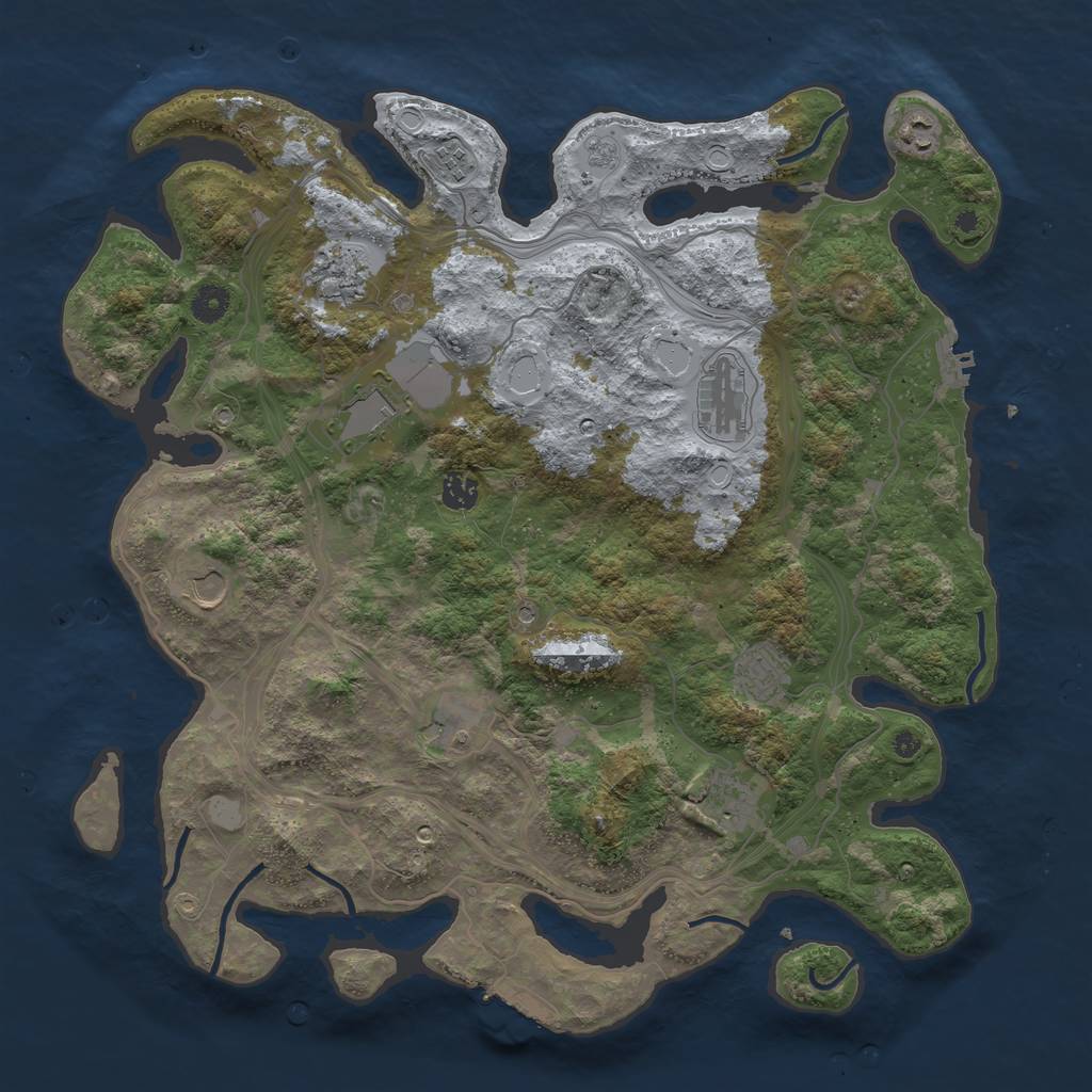 Rust Map: Procedural Map, Size: 4300, Seed: 20221118, 19 Monuments