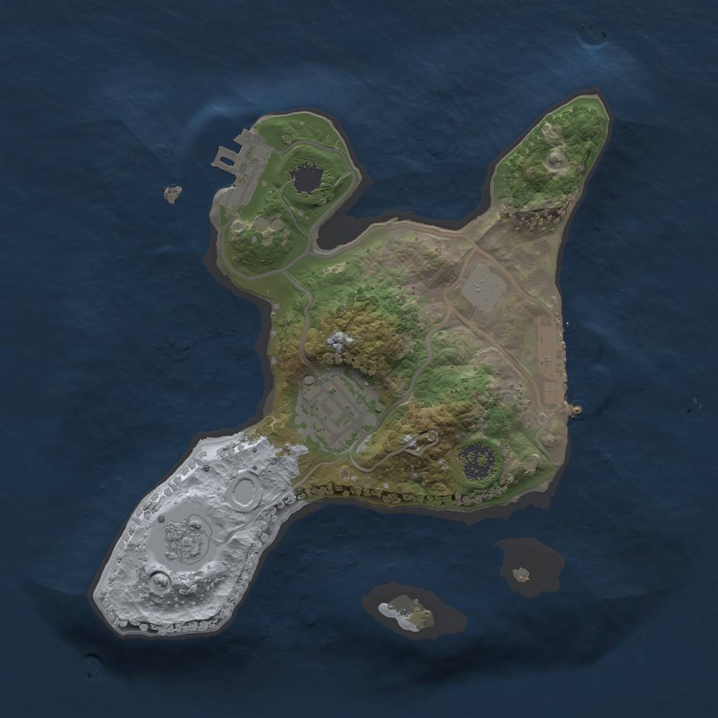 Rust Map: Procedural Map, Size: 2000, Seed: 533613170, 9 Monuments