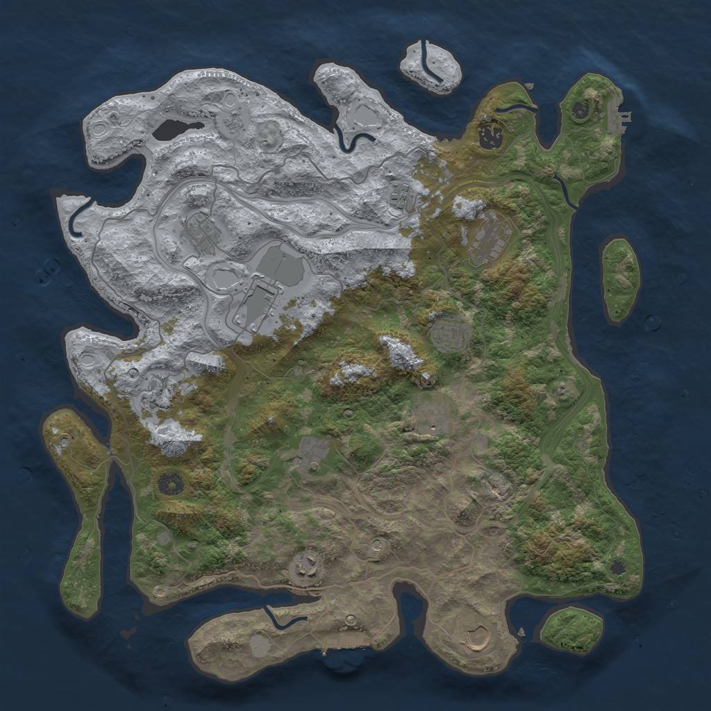 Rust Map: Procedural Map, Size: 4250, Seed: 1606012419, 20 Monuments