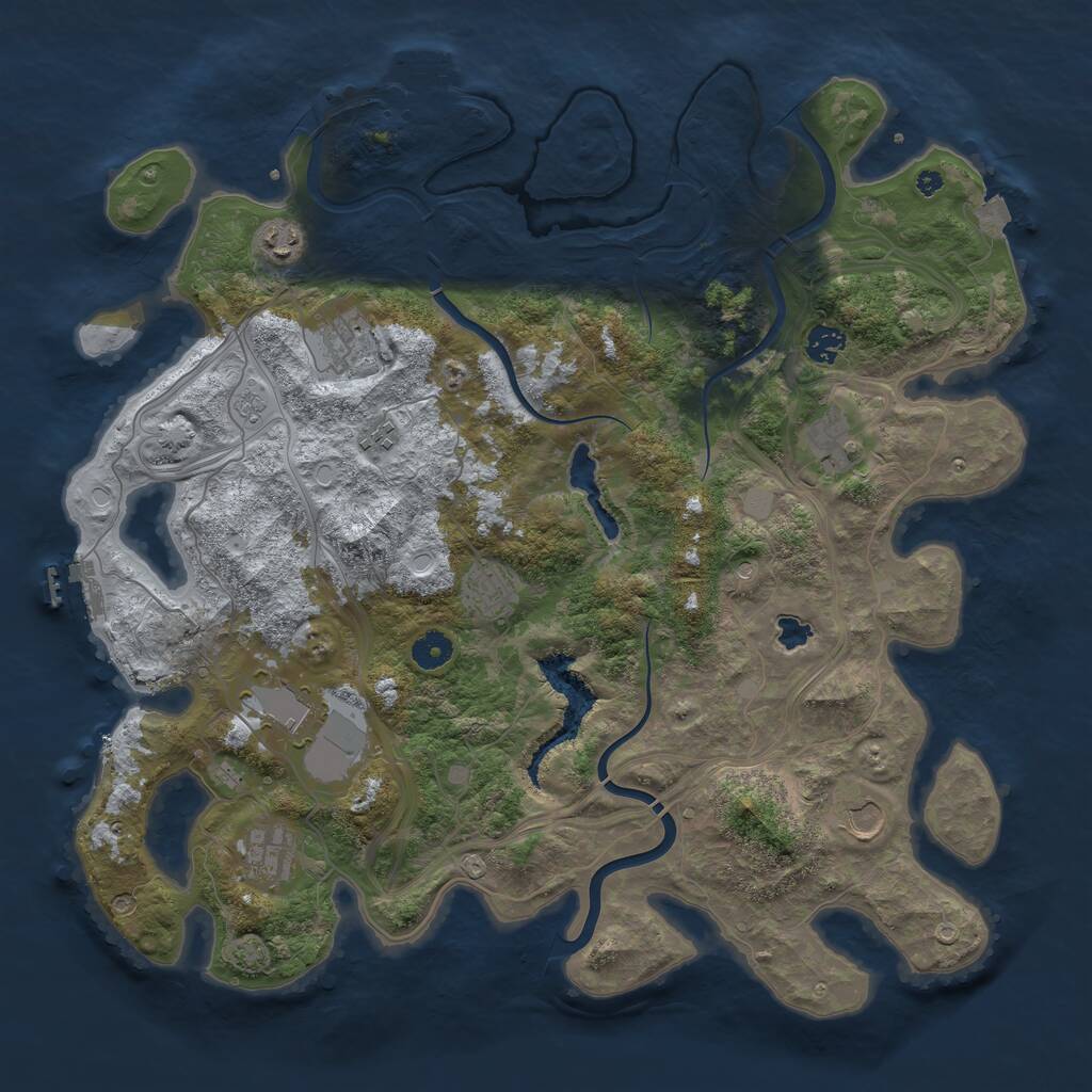 Rust Map: Procedural Map, Size: 4250, Seed: 53228565, 15 Monuments
