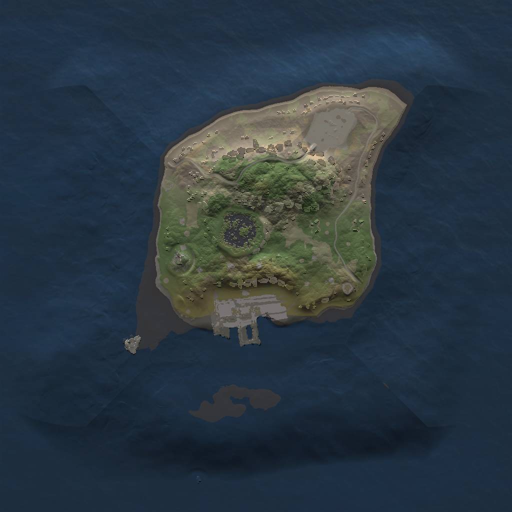 Rust Map: Procedural Map, Size: 1500, Seed: 525, 5 Monuments