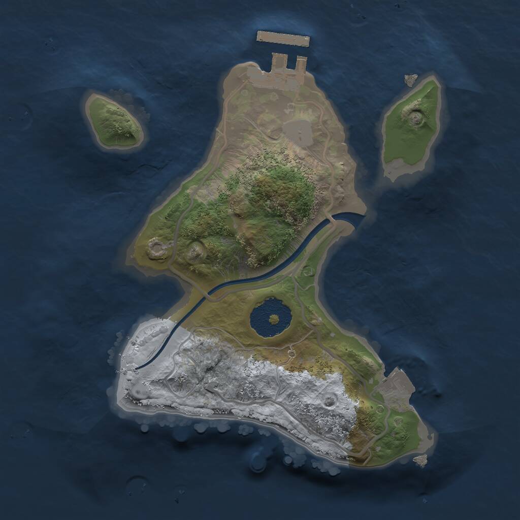 Rust Map: Procedural Map, Size: 2000, Seed: 20221110, 2 Monuments