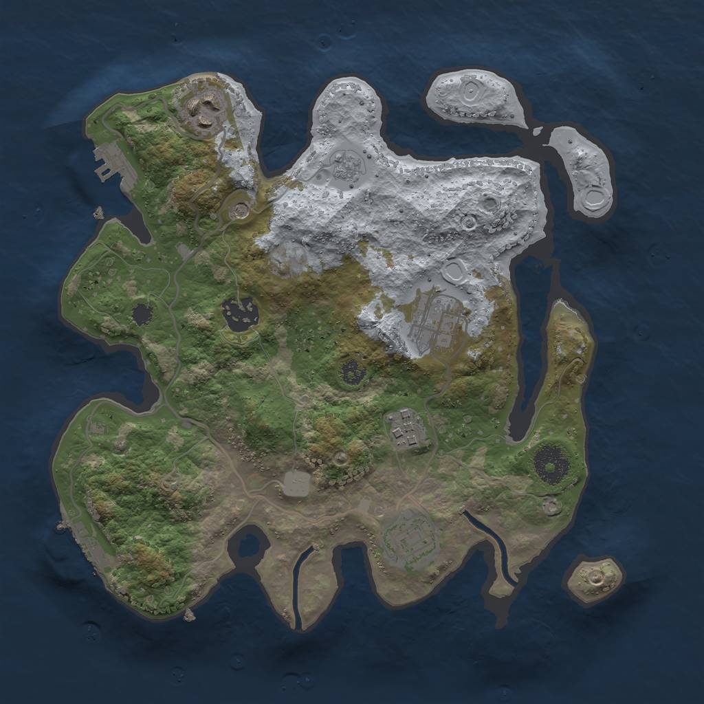 Rust Map: Procedural Map, Size: 2900, Seed: 87393016, 14 Monuments