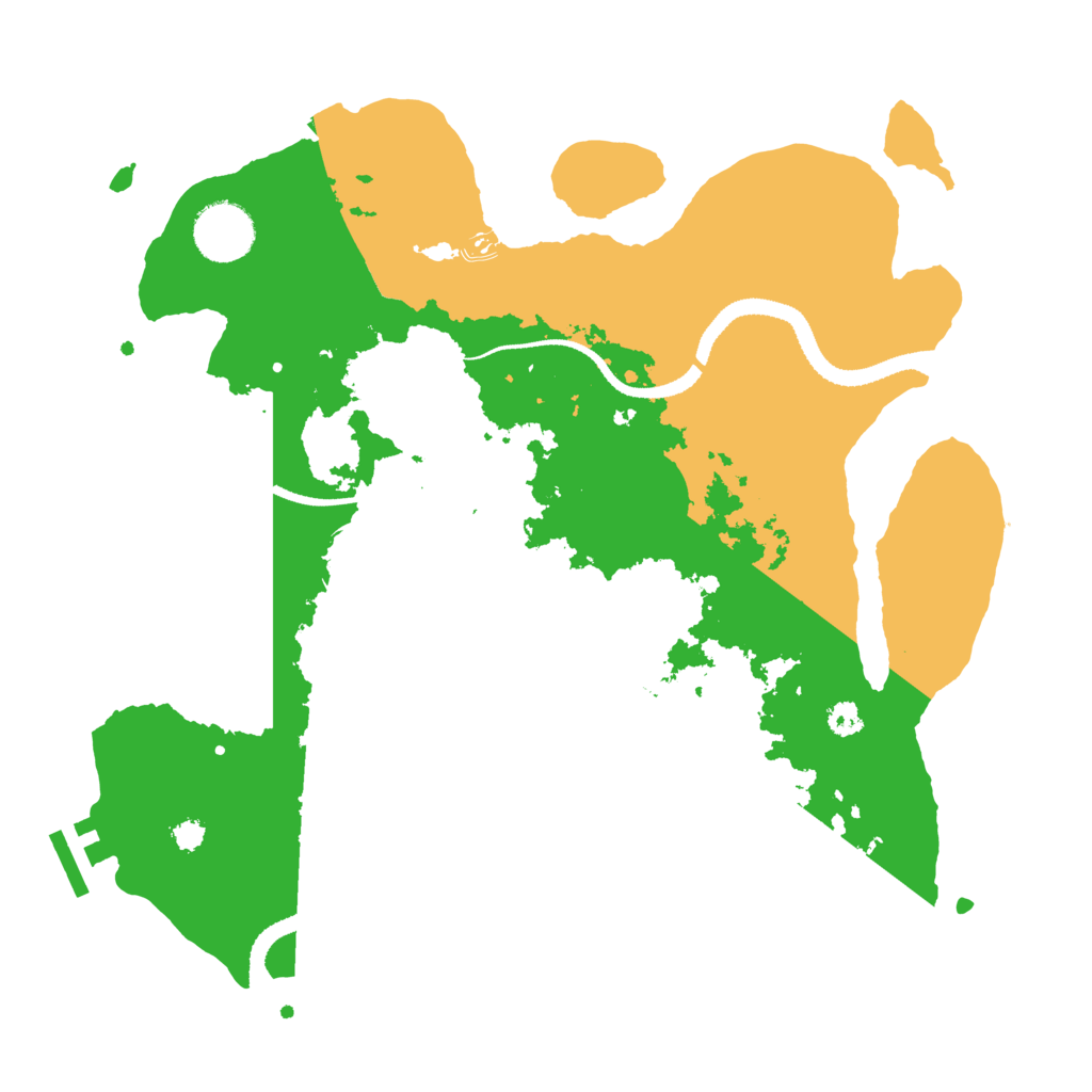 Biome Rust Map: Procedural Map, Size: 3200, Seed: 621972