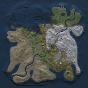 Thumbnail Rust Map: Procedural Map, Size: 3600, Seed: 100000, 12 Monuments