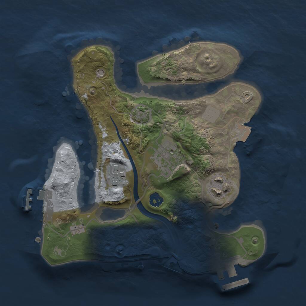 Rust Map: Procedural Map, Size: 2200, Seed: 1099018875, 7 Monuments