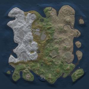 Thumbnail Rust Map: Procedural Map, Size: 3700, Seed: 613461294, 19 Monuments