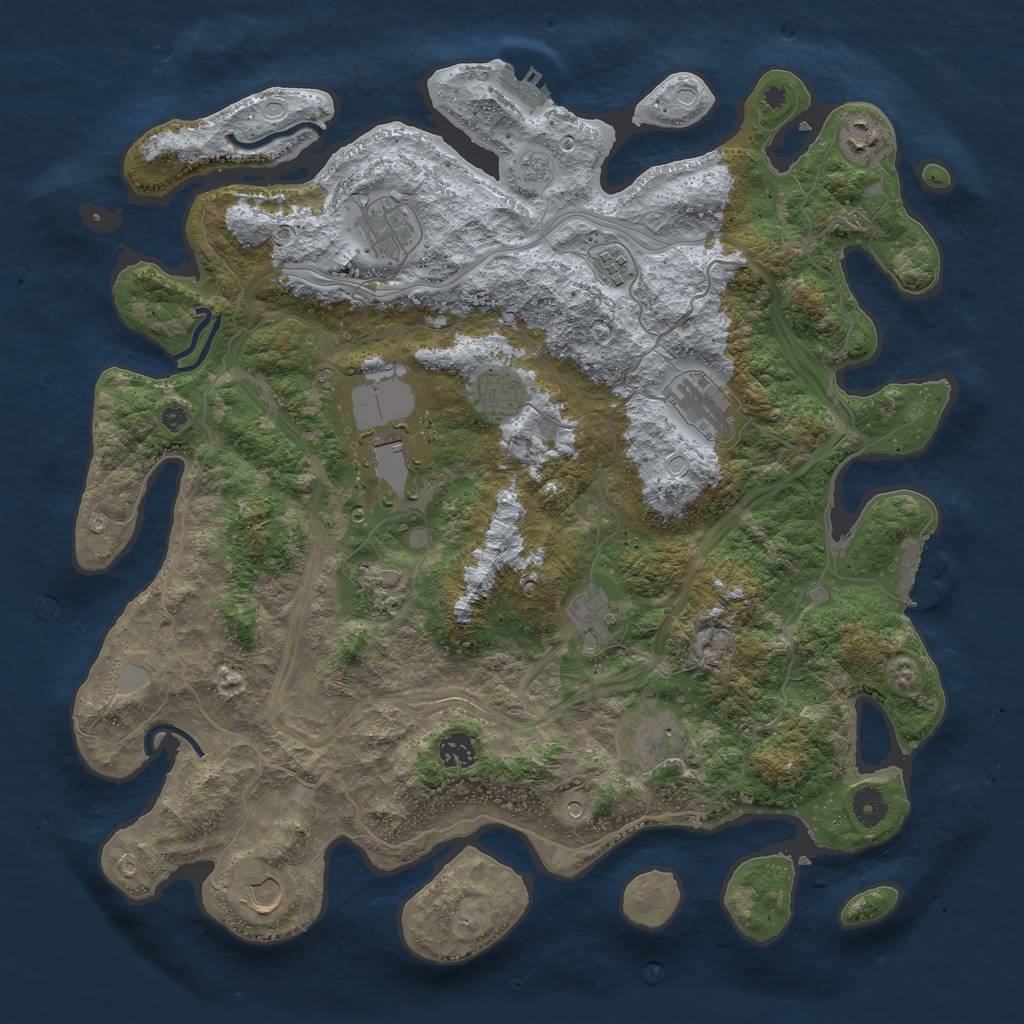 Rust Map: Procedural Map, Size: 4250, Seed: 1879169272, 20 Monuments