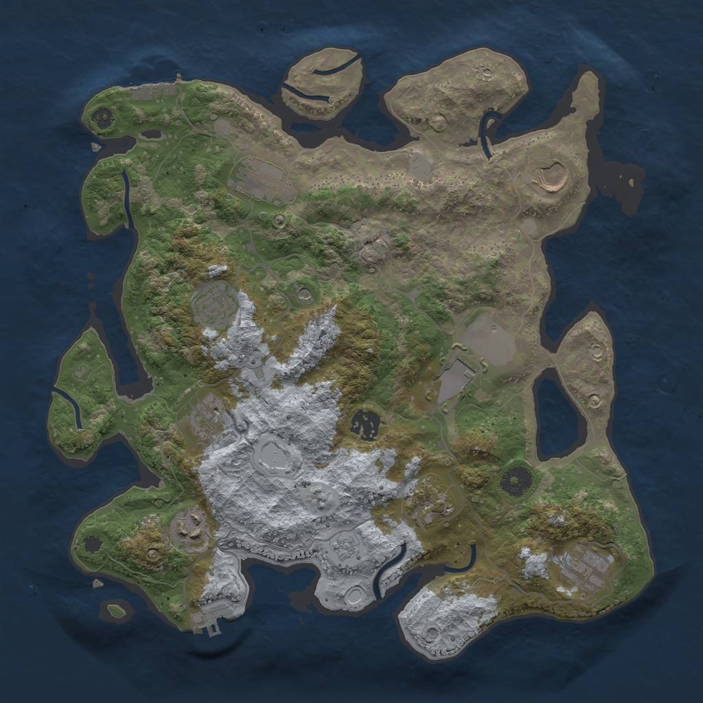Rust Map: Procedural Map, Size: 3500, Seed: 1605747678, 18 Monuments