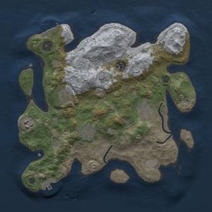 Thumbnail Rust Map: Procedural Map, Size: 3000, Seed: 269, 14 Monuments