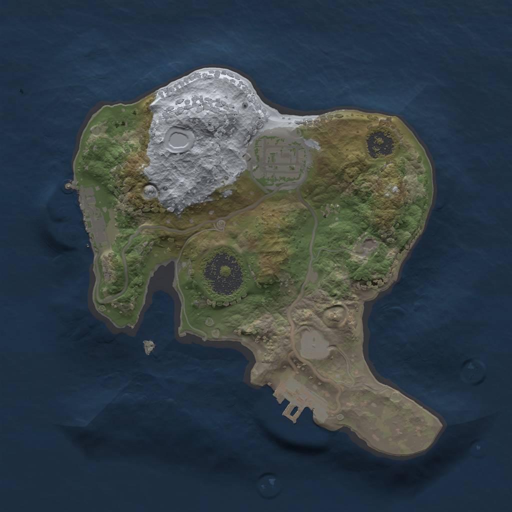 Rust Map: Procedural Map, Size: 1950, Seed: 645784, 8 Monuments