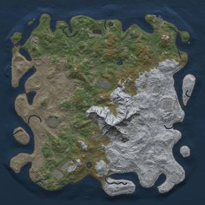 Thumbnail Rust Map: Procedural Map, Size: 5000, Seed: 1219327325, 20 Monuments