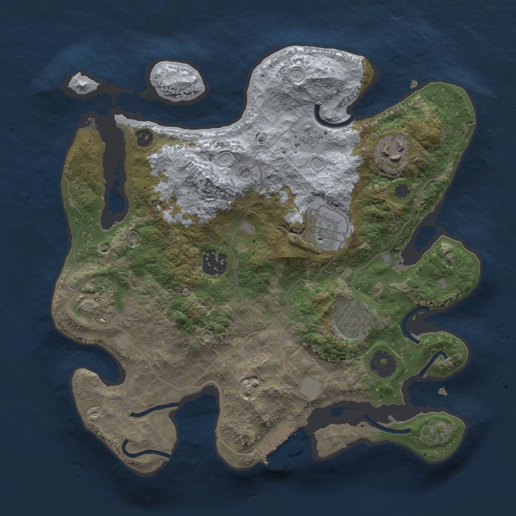 Rust Map: Procedural Map, Size: 3000, Seed: 89846726, 13 Monuments