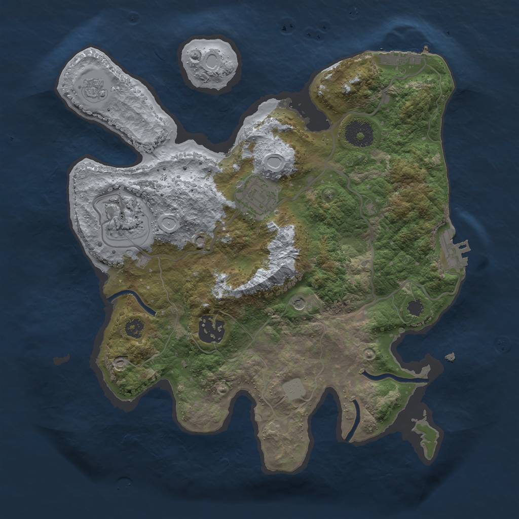Rust Map: Procedural Map, Size: 2800, Seed: 536984688, 12 Monuments