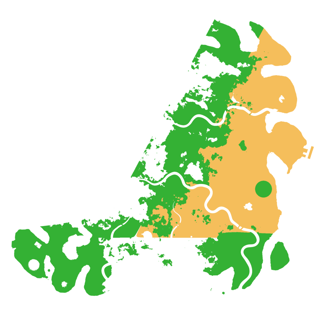 Biome Rust Map: Procedural Map, Size: 5000, Seed: 124578