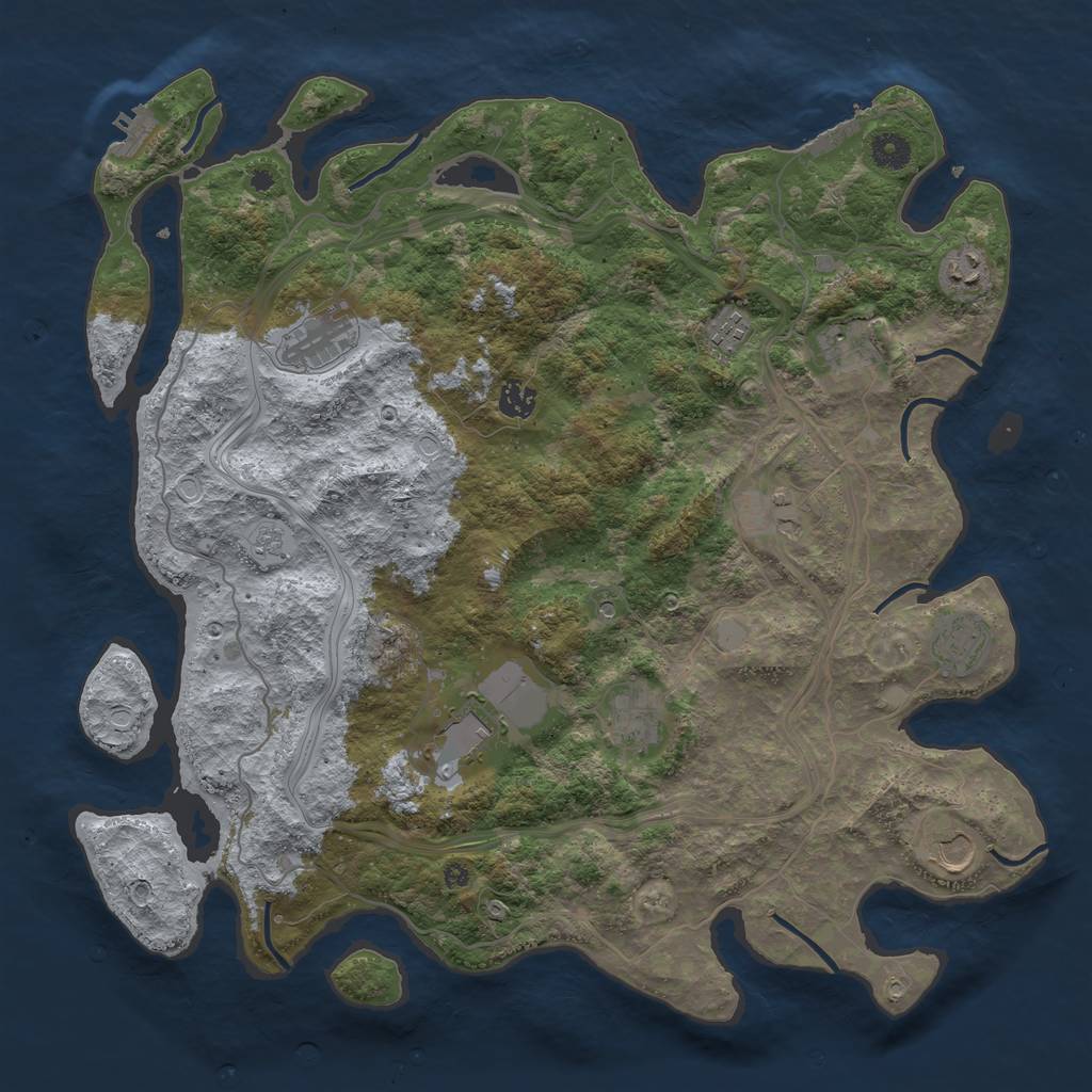 Rust Map: Procedural Map, Size: 4250, Seed: 16650, 19 Monuments