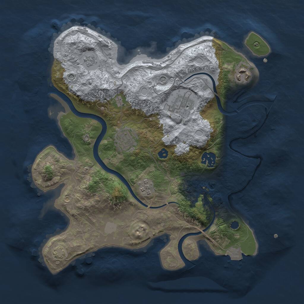 Rust Map: Procedural Map, Size: 3000, Seed: 4540, 9 Monuments