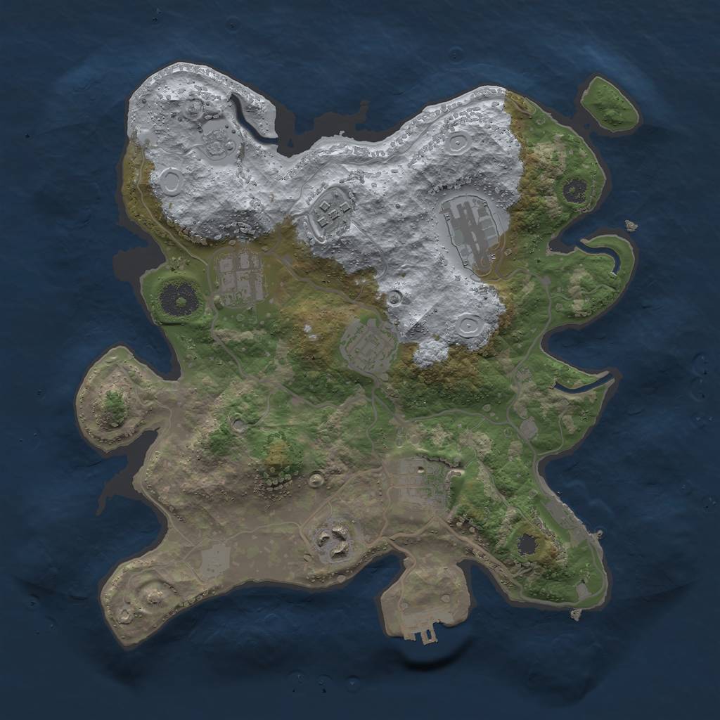 Rust Map: Procedural Map, Size: 3000, Seed: 4540, 14 Monuments
