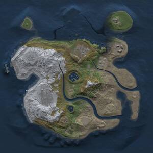Thumbnail Rust Map: Procedural Map, Size: 2500, Seed: 27, 11 Monuments